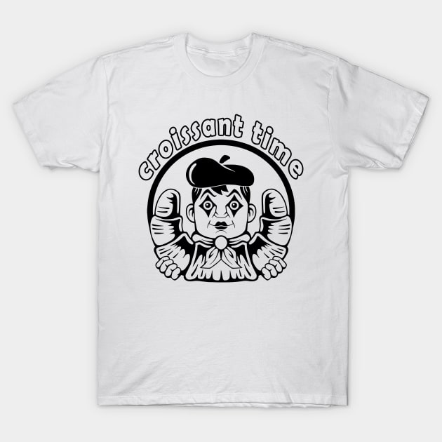 mime with croissant T-Shirt by YMFargon